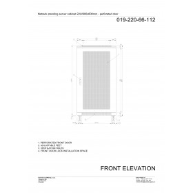 Netrack standing server cabinet Economy 22U/600x600mm (perforated door) - black - 9