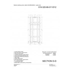 Netrack standing server cabinet Economy 32U/600x600mm (glass door) - black - 7