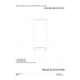 Netrack standing server cabinet Economy 32U/600x600mm (glass door) - black - 9