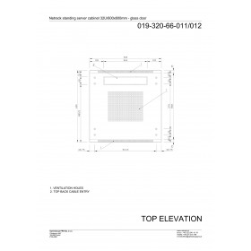 Netrack standing server cabinet Economy 32U/600x600mm (glass door) - grey - 12