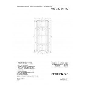 Netrack standing server cabinet Economy 32U/600x600mm (perforated door) - black - 8
