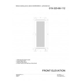 Netrack standing server cabinet Economy 32U/600x600mm (perforated door) - black - 9