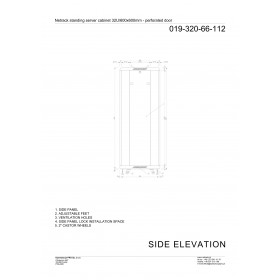 Netrack standing server cabinet Economy 32U/600x600mm (perforated door) - black - 11