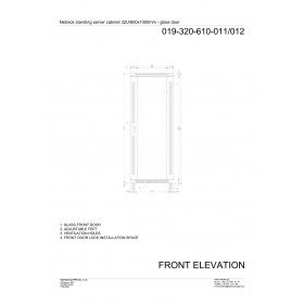 Netrack standing server cabinet Economy 32U/600x1000mm (glass door) - black - 8