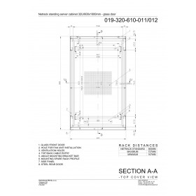 Netrack standing server cabinet Economy 32U/600x1000mm (glass door) - grey - 4