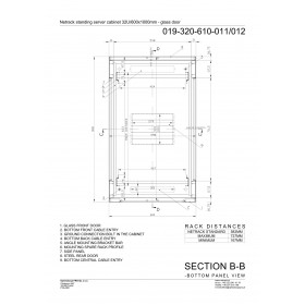 Netrack standing server cabinet Economy 32U/600x1000mm (glass door) - grey - 5