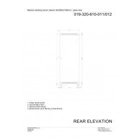 Netrack standing server cabinet Economy 32U/600x1000mm (glass door) - grey - 9