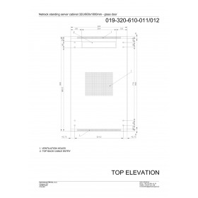 Netrack standing server cabinet Economy 32U/600x1000mm (glass door) - grey - 11