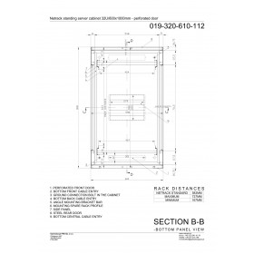 Netrack standing server cabinet Economy 32U/600x1000mm (perforated door) - black - 5