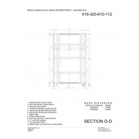Netrack standing server cabinet Economy 32U/600x1000mm (perforated door) - black - 7