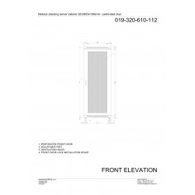 Netrack standing server cabinet Economy 32U/600x1000mm (perforated door) - black - 8