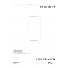 Netrack standing server cabinet Economy 32U/600x1000mm (perforated door) - black - 9