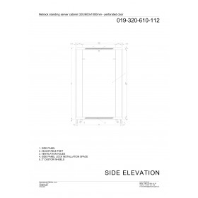 Netrack standing server cabinet Economy 32U/600x1000mm (perforated door) - black - 10