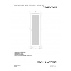 Netrack standing server cabinet Economy 42U/600x600mm (perforated  door) - black - 9