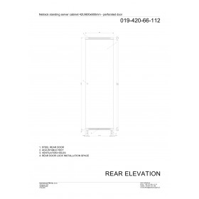 Netrack standing server cabinet Economy 42U/600x600mm (perforated  door) - black - 10