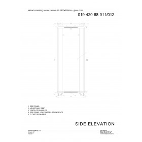 Netrack standing server cabinet Economy 42U/600x800mm (glass door) - black - 10