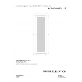 Netrack standing server cabinet Economy 42U/600x1000mm (perforated door) - black - 8