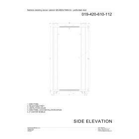 Netrack standing server cabinet Economy 42U/600x1000mm (perforated door) - black - 10