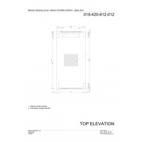 Netrack standing server cabinet Economy 42U/600x1200mm (glass door) - black - 11