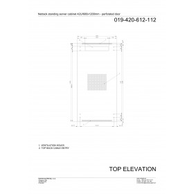 Netrack standing server cabinet Economy 42U/600x1200mm (perforated door) - black - 12