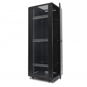 Netrack standing server cabinet Economy 42U/800x800mm (glass door) - black - 2