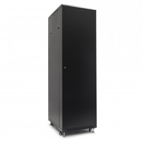 Netrack standing server cabinet Economy 42U/800x800mm (glass door) - black - 3