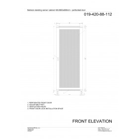 Netrack standing server cabinet Economy 42U/800x800mm (perforated door) - black - 8