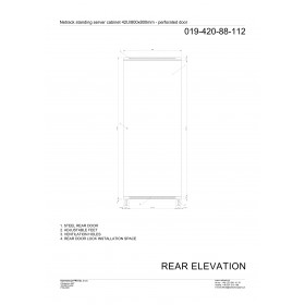 Netrack standing server cabinet Economy 42U/800x800mm (perforated door) - black - 9