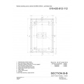 Netrack standing server cabinet Economy 42U/800x1200mm (perforated door) - black - 5