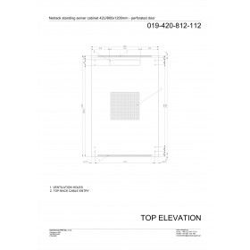 Netrack standing server cabinet Economy 42U/800x1200mm (perforated door) - black - 12