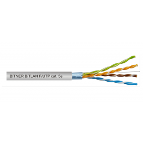 Twisted pair wire F / UTP cat. 5e 100% copper 305m - BITNER, BiTLAN, 200 MHz - 2