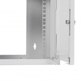 Netrack S-Line wall-mounted cabinet, 10'', 6U/300 mm, grey, glass door - 2