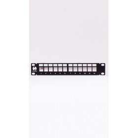 Netrack patch panel keystone 10" 12-porty, UTP, wyposażony 12xkeystone jack kat. 6 - 3