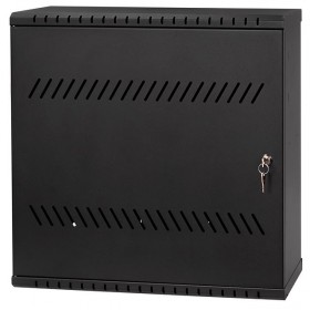 Netrack V - Line wall - mounted cabinet Rack 19", 3/4U/180mm – black, metal door - 1