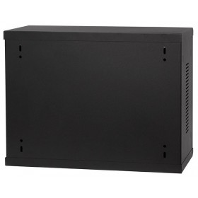 Netrack V-Line wall mounted cabinet Rack 19", 3U/180mm - black, metal door - 6