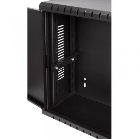 Netrack V-Line wall mounted cabinet Rack 19", 3U/180mm - black, metal door - 3