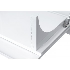 Netrack V-Line wall mounted cabinet Rack 19", 3U/180mm - white, metal door with RACK - 3