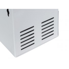 Netrack V-Line wall mounted cabinet Rack 19", 3U/180mm - white, metal door with RACK - 4