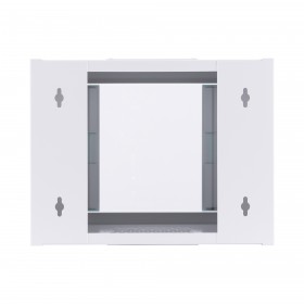 Netrack S Line wall-mounted cabinet, 10'', 4.5U/300 mm, grey, glass door - 6
