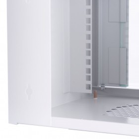 Netrack S Line wall-mounted cabinet, 10'', 4.5U/300 mm, grey, glass door - 8