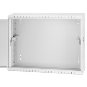 Netrack V-Line wall mounted cabinet Rack 19", 2U/120mm - grey, metal door - 3