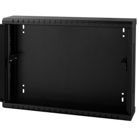 Netrack V-Line wall mounted cabinet Rack 19", 2U/120mm - black, metal door - 2