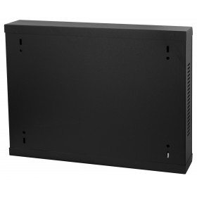 Netrack V-Line wall mounted cabinet Rack 19", 2U/120mm - black, metal door - 4