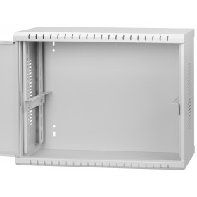 Netrack V-Line wall mounted cabinet Rack 19", 3U/180mm - grey, metal door - 2