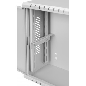 Netrack V-Line wall mounted cabinet Rack 19", 3U/180mm - grey, metal door - 3