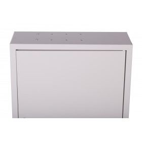 Netrack V-Line wall-mounted cabinet, 19'', 3U/400mm - grey, metal door - 9