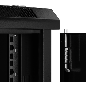 NETRACK FL Serverschrank Netzwerkschrank 19” / 19 Zoll 6U / 6HE - 600mm Schwarz - 6