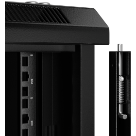 NETRACK FL Serverschrank Netzwerkschrank 19”/19Zoll 12U/12HE - 600mm Schwarz - 5