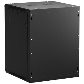 Netrack F-Line wall mounted cabinet 19'',15U/600 mm,black,glass door,remov. side pan. - 3