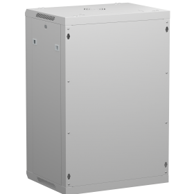 Netrack F-Line wall mounted cabinet 19'',18U/450 mm,grey,glass door,remov. side pan. - 2